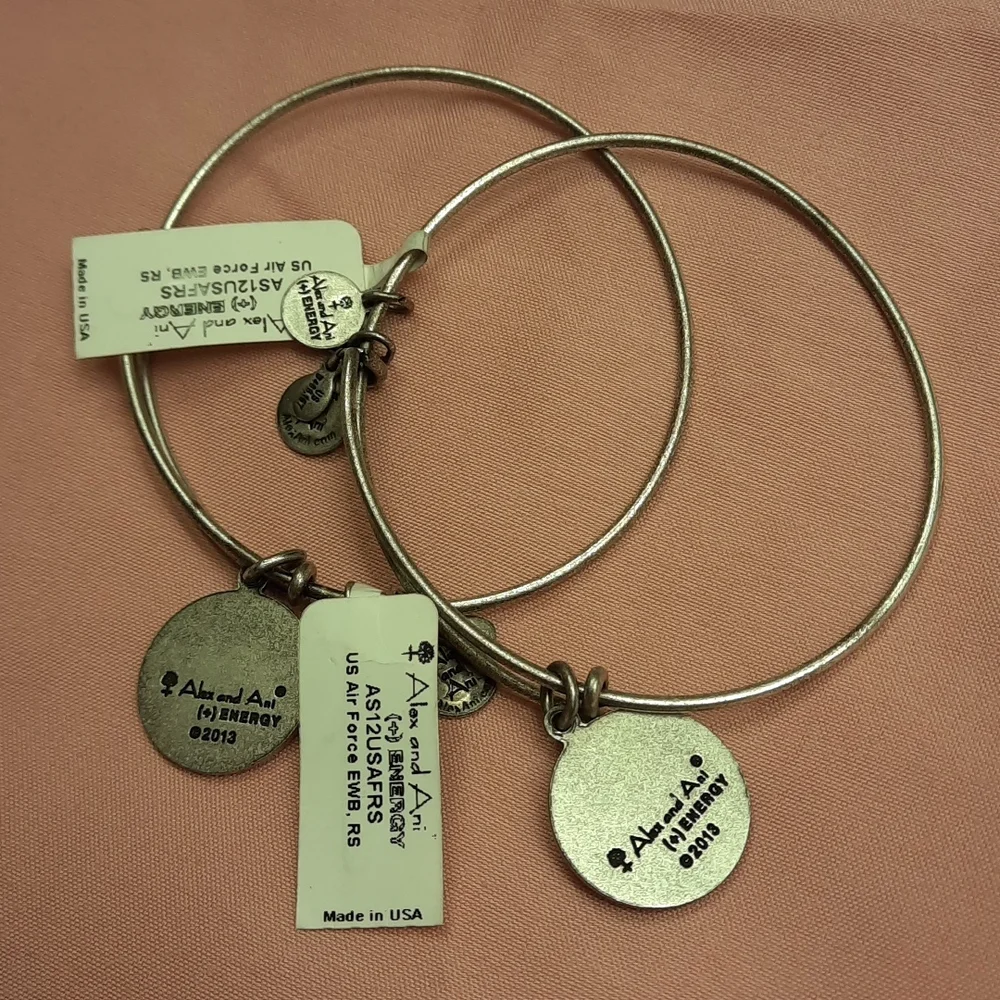 NWT, Bundle of 2 Alex and Ani Air U.S. Air Force Bracelet - Picture 4 of 12